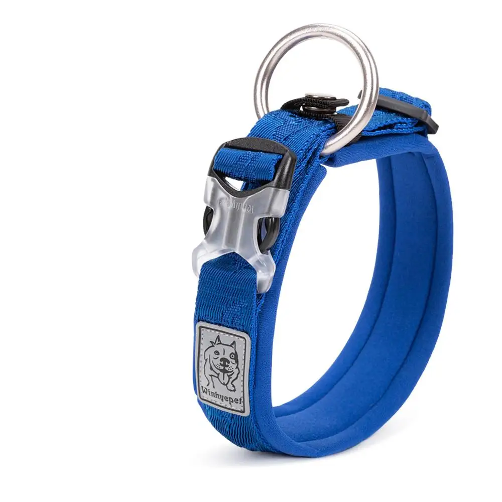 TRUELOVE-collar acolchado ajustable para perro, accesorio para mascotas, comodidad y ventilación, resistente a tirones, a prueba de explosiones,