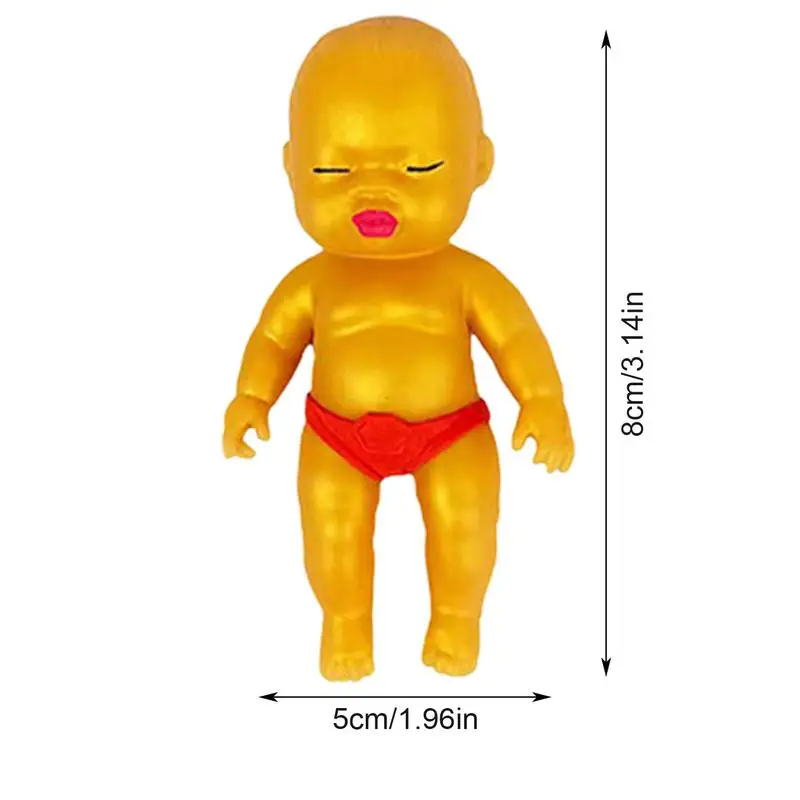 Squeezable Doll Toy Simulation Baby Soft Stretchy Toy Stress Relief Hand Squeeze Toy For Kids