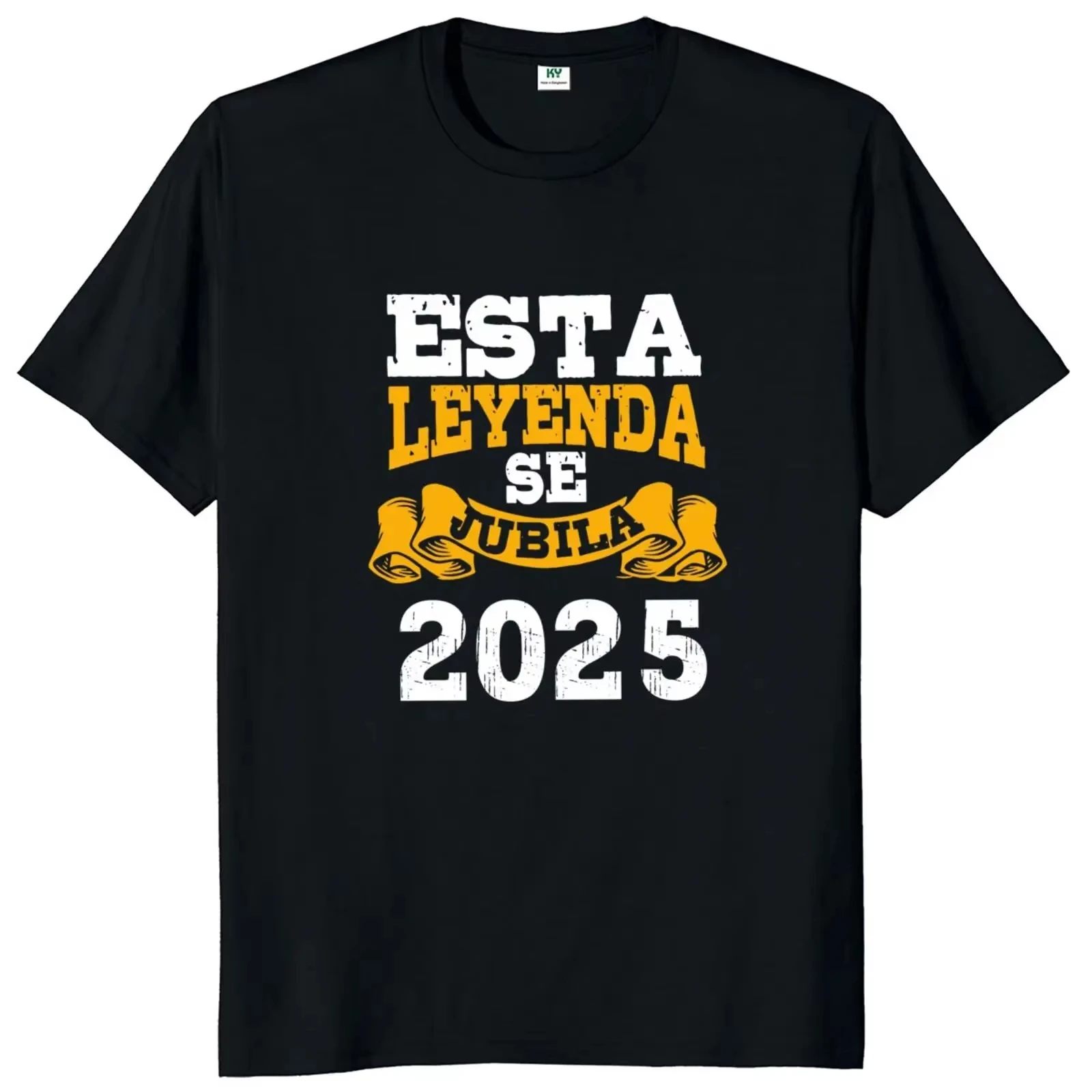 الرجل يكون المتقاعد 2025 تي شيرت الرجعية النصوص الإسبانية التقاعد أبي هدية تي شيرت 100% القطن للجنسين س الرقبة لينة تي شيرت