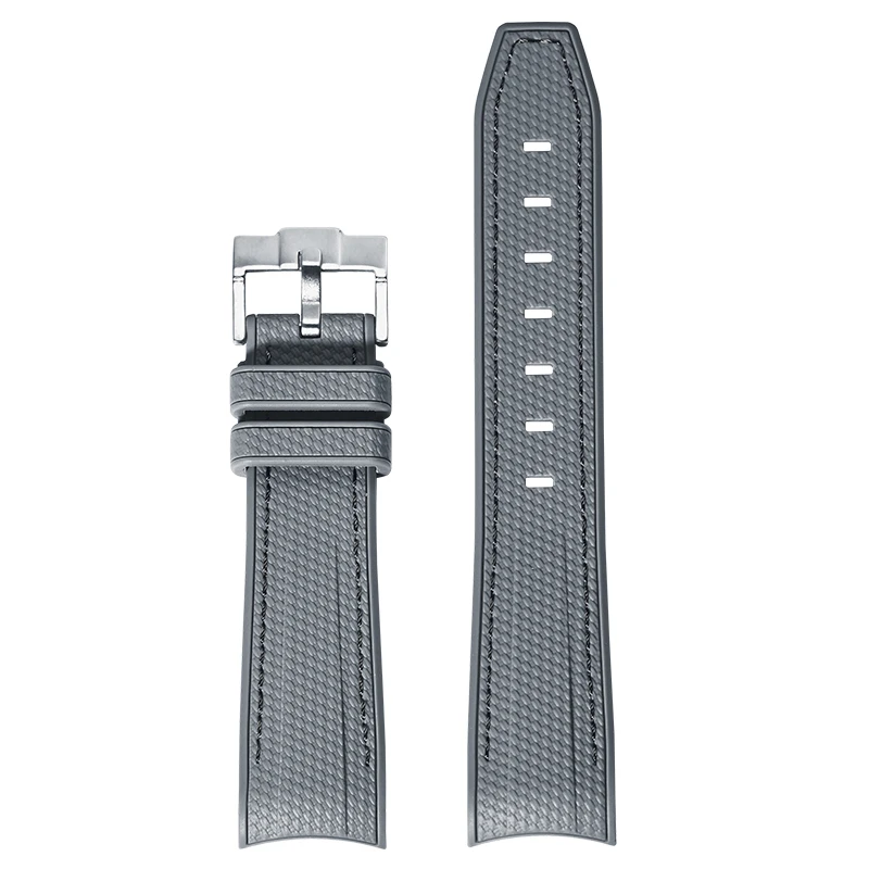 Horlogeband voor Omega X Swatch Joint MoonSwatch band voor Seamaster 300 heren dames 20 mm rubberen siliconen gebogen uiteinde polsband