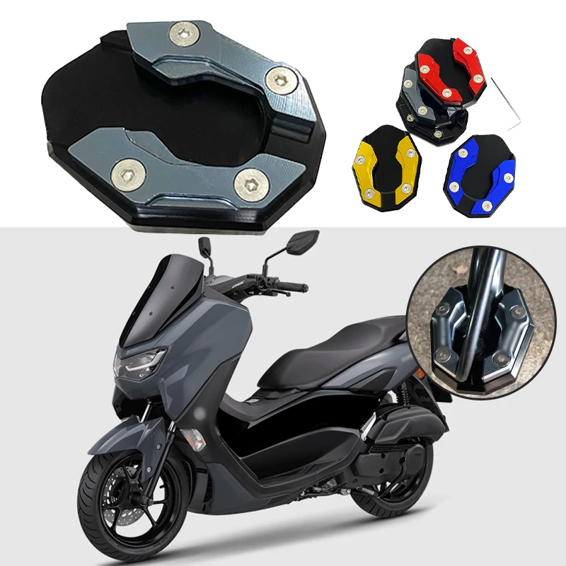 Motorcycle Accessories Side Stand Enlarge Plate Kickstand Extension 5 Colors For NMAX155 NMAX125 N MAX NMAX 155 125 NAMX