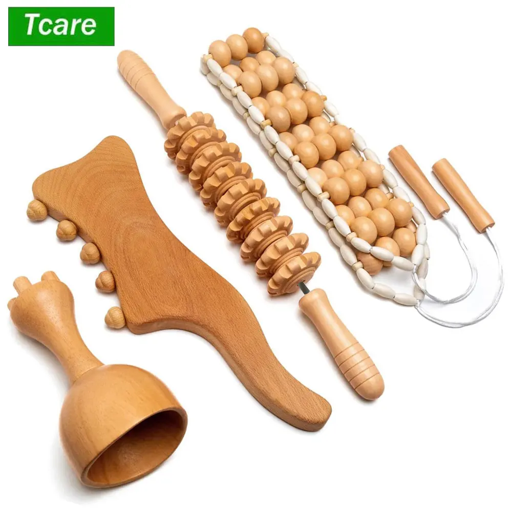 

Wood Therapy Massage Tools, Professional Maderoterapia Kit Colombiana, Wooden Lymphatic Drainage Massager Tools for Body Shaping