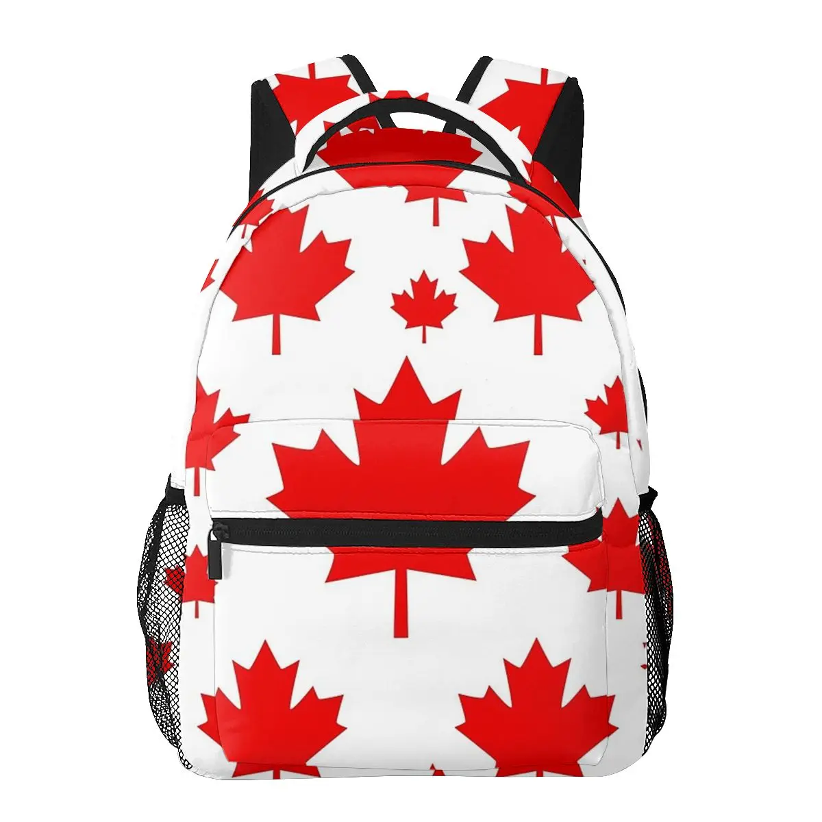 Mochila de cultura nacional con bandera de Canadá para niños y niñas, mochila escolar de dibujos animados, bolso de hombro de gran capacidad