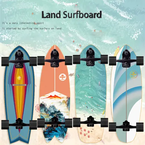 82cm Professional S7 P7 Carver Surf Land Skateboard Highly Smooth Maple Professional Land Surfboard Big Fish Board