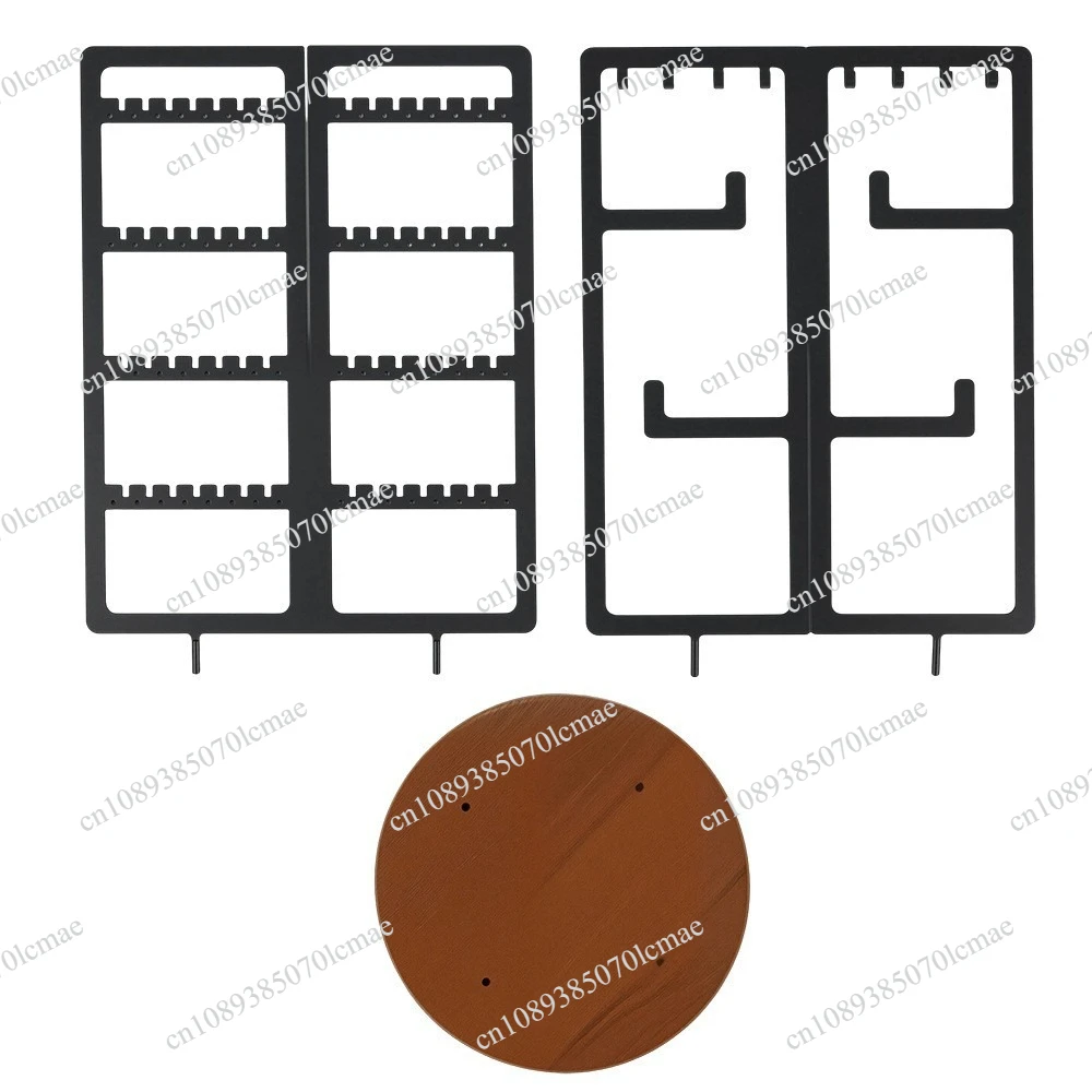 Multi-layer household jewelry shelf, iron wood storage display bracelet rack, rotatable jewelry hanger