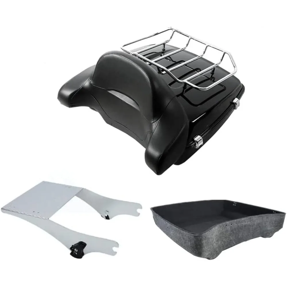 

Нарезанная спинка багажника, двухместная монтажная стойка, верхняя стойка, подходит для багажника Harley Touring Electra Glide Road Glide Street