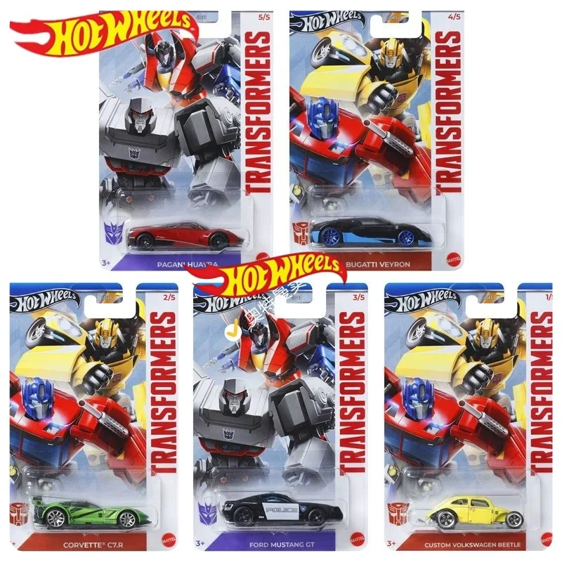 

Mattel Hot Wheels Silver Label GDG83 Transformers Set Bumblebee Bugatti Optimus Prime Car Alloy Model Boy Girl Birthday