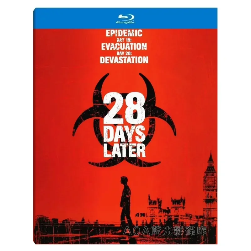 28 Days Later 2002 British Sci Fi Horror Film Blu ray Disc with English French Japanese Spanish and Chinese Subtitles