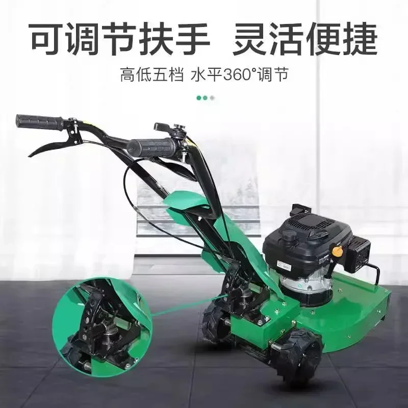 Lawn Mower Weeding Machine Small Gasoline Four Stroke Lawn Hand Push Self Propelled Fully Automatic