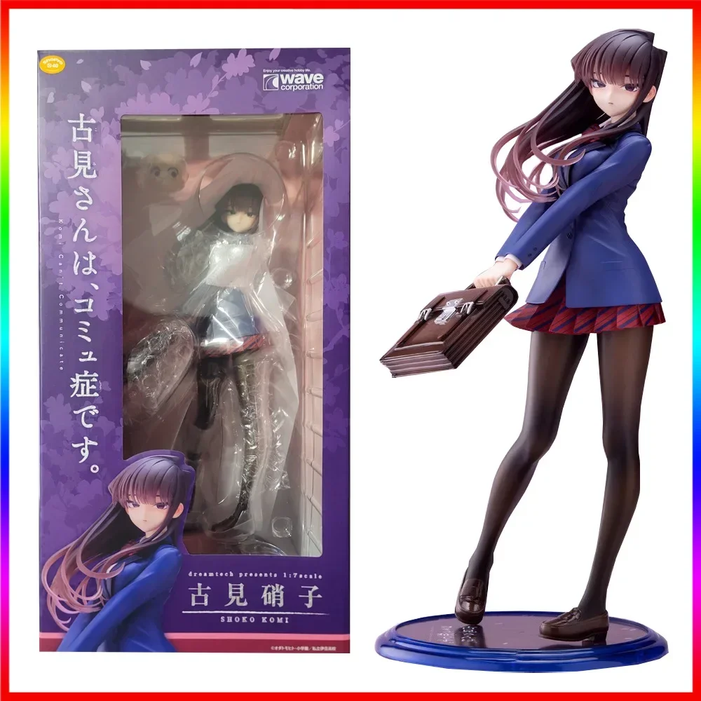 

26CM Anime Komi San Cant Communicate Figure Komi Shouko 1 7 Scale PVC Statue School Uniform Version Collectible Model Figure