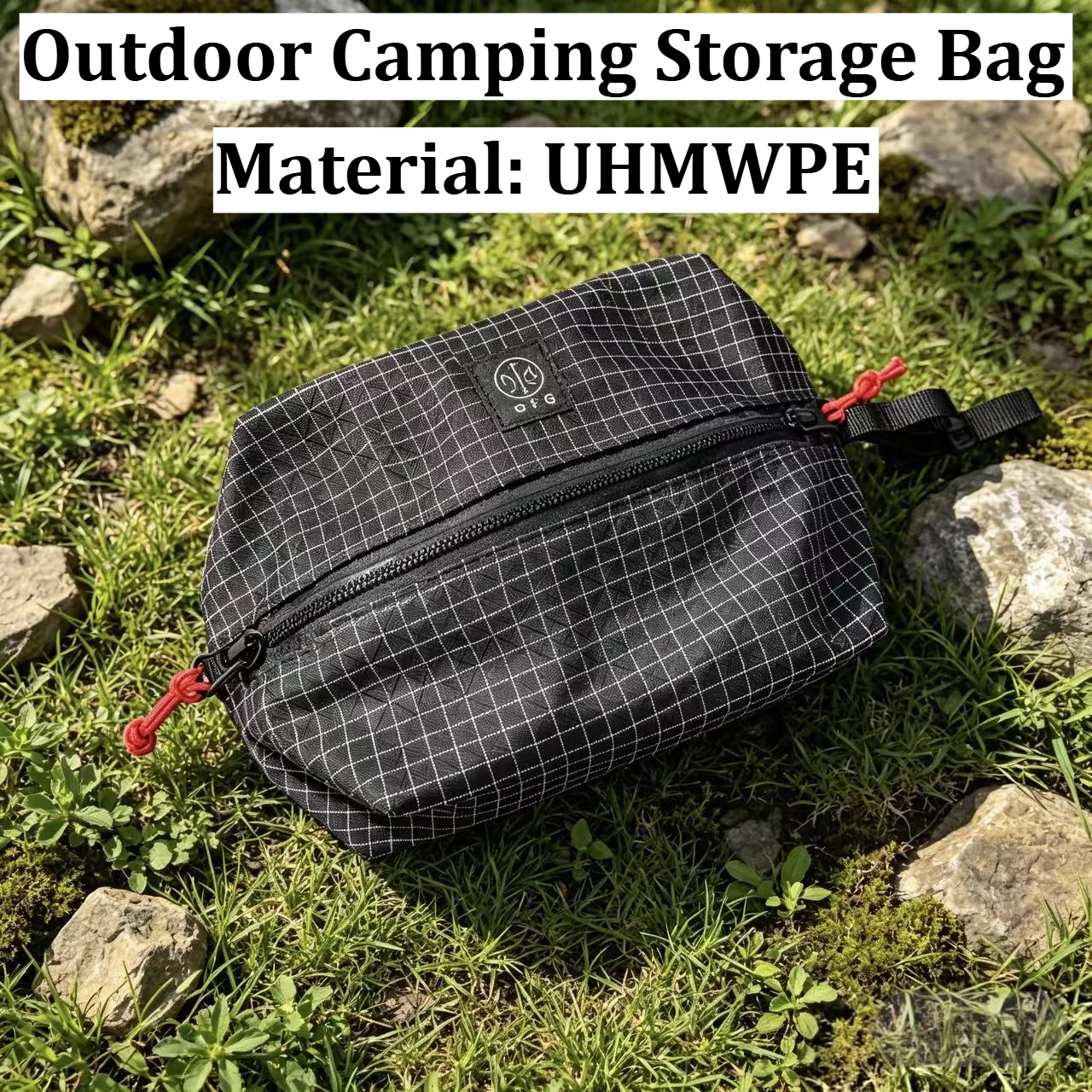 

UHMWPE Outdoor&Hiking Storage Pouch with YKK Waterproof Zipper, Lightweight Camping Toiletry Organizer Bag with Detachable Strap