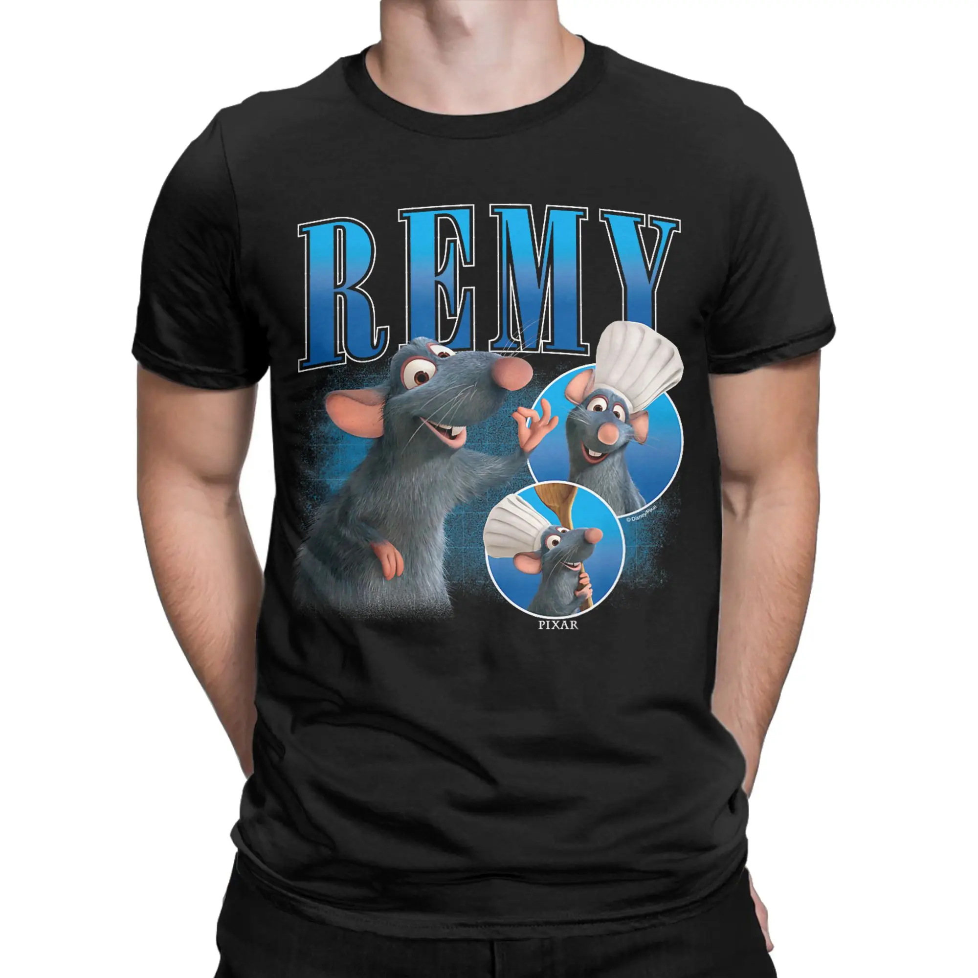 Ratatouille Men's T Shirts  Casual Tee Shirt Short Sleeve Crewneck T-Shirts Pure Cotton Plus Size Tops