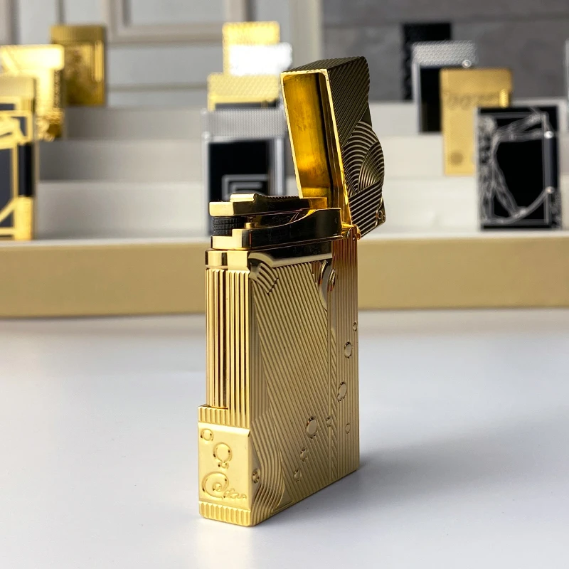 

New Commemorative Edition Luxury Butane Lighter Single & Double Flame Ping Sound Natural Paint Cigarette Smoker's Choice