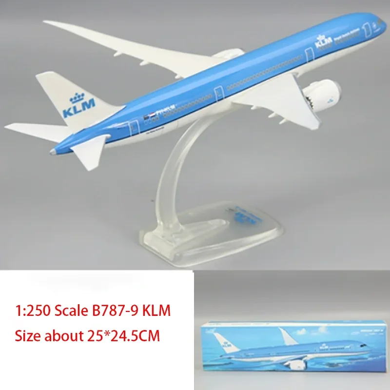 

1:200 Scale KLM B787-9 B737-800 Airlines ABS Plastic Airplane Model Toy Aircraft Plane Model Toy for Collection