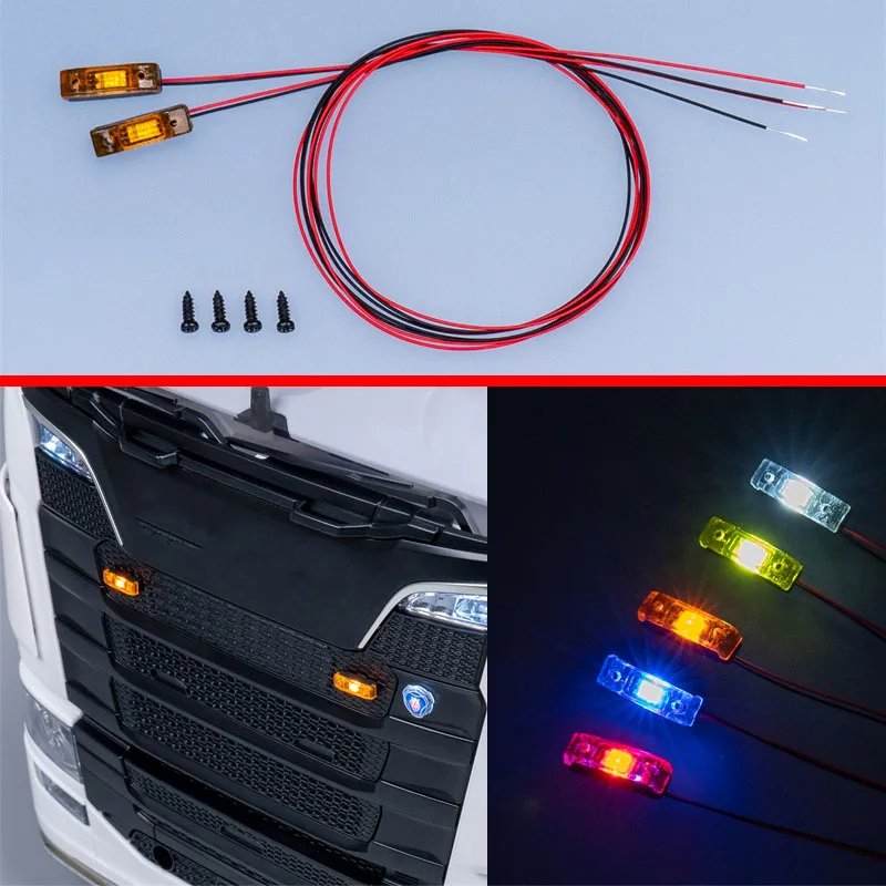 

Truck Width Light Warning Light Position Light for 1/14 Tamiya RC Truck Trailer Tipper Scania 770s Benz Actros Volvo MAN LESU