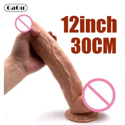 12inch 30cm Huge Dildo With Strapon Suction Cup Realistic Big Penis Female Masturbator Vagina Dick Shop Adult Anal Sex Toys Cock