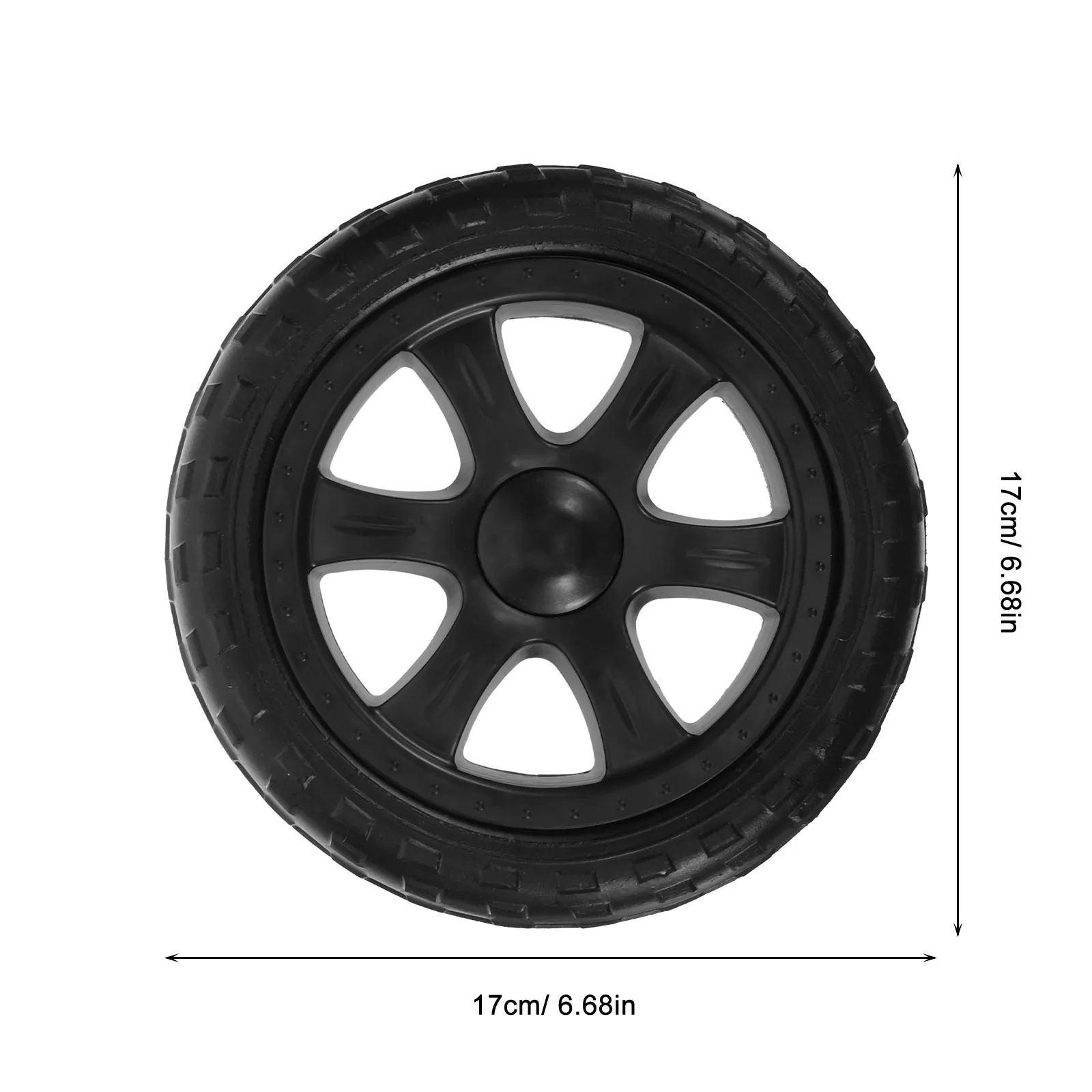 2 Pcs Shopping Cart Foldable Replacement Wheels Folding Tire Part Grocery Black
