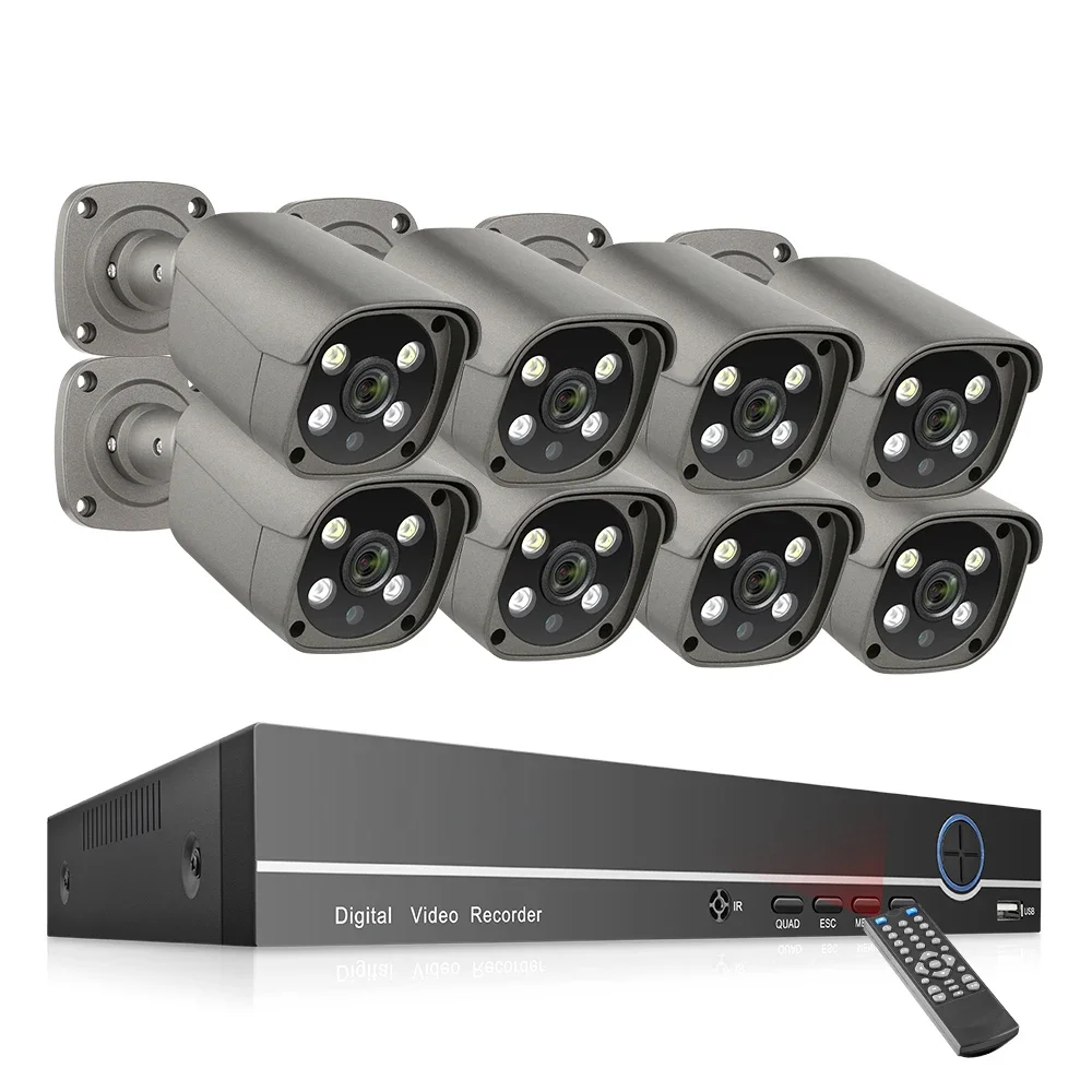 

8CH CCTV poe 5mp Hd camera NVR Kit Security Video Surveillance System night vision ptz outdoor poe camera