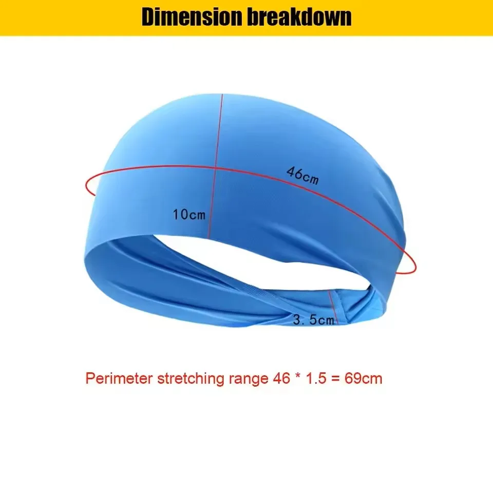 Elastic Sports Headbands Sweat Absorption Headdress Quick Dry Workout Headband Anti-slip Breathable Sweatbands for Yoga Running view 5