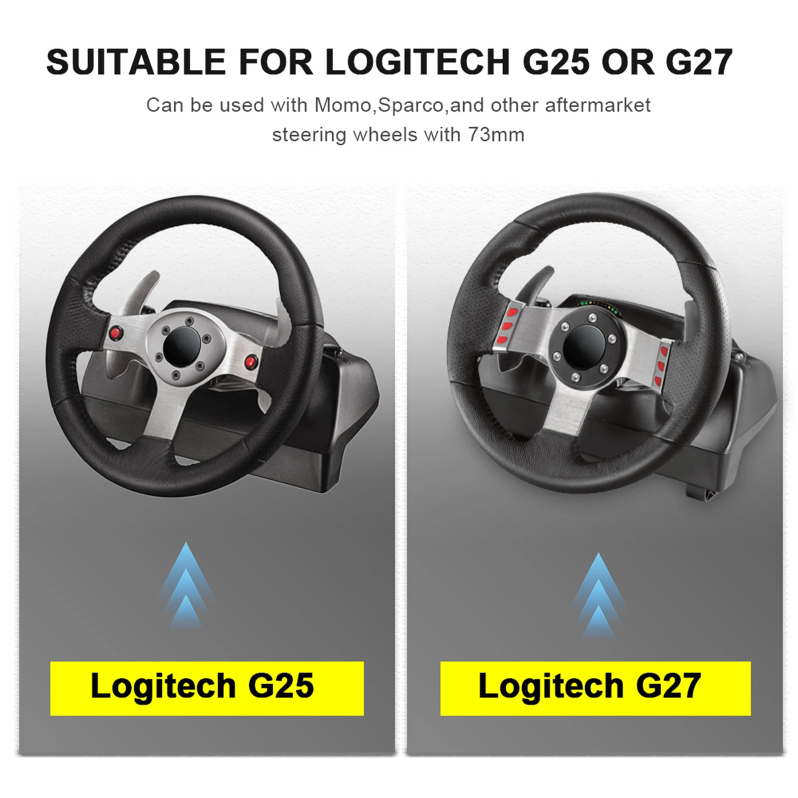 73mm Steering Wheel Adapter Plate For Logitech G25 G27 Compatible With 13\