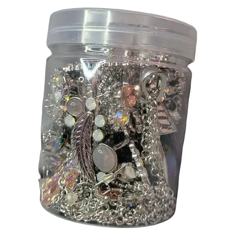 

Retro Mystery Jewelry Jar Costume Jewelry Set Bohemia Rings Nostalgia Earrings Necklaces Vintage Style Surprise Gift for Her