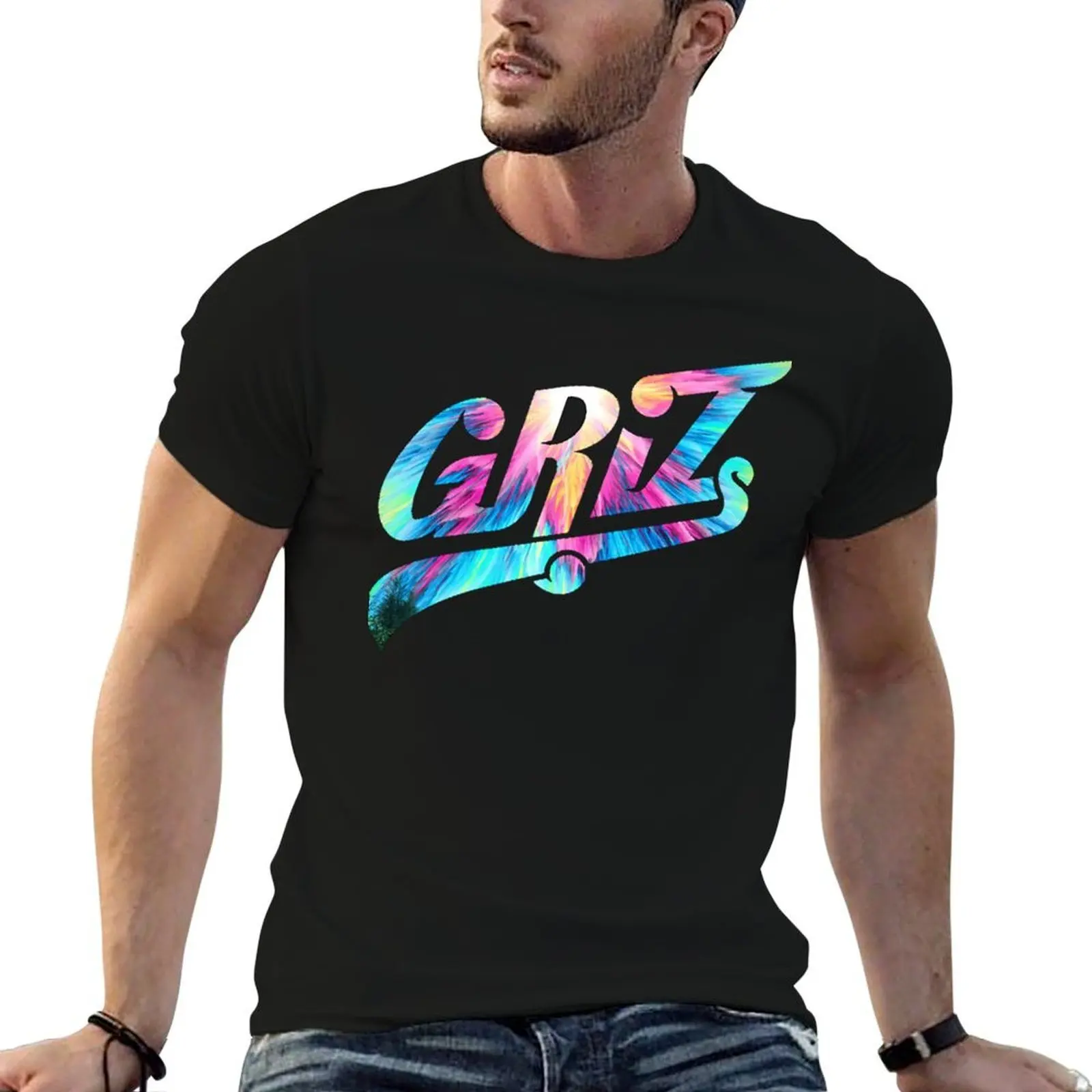 

GRIZ Tie-Dye T-Shirt man t shirt heavy cotton t shirts for man pack white man t shirt designer T-Shirt