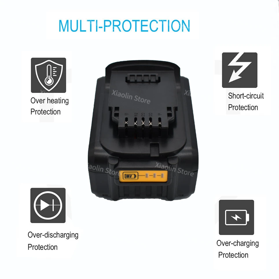 18V 5000mAh rechargeable battery，for dewei DCB184 DCB184B-XJ DCB180 DCB181 DCB182 DCB183 DCB185 18V Power Tool Battery