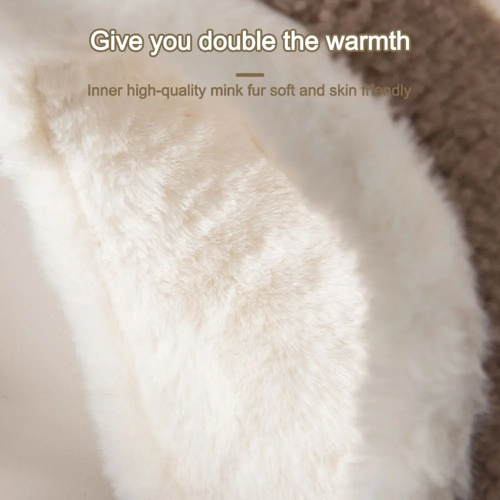 Cute Bowknot Ear Warmer Rabbit Ears Soft Children Earflap Cold Protection Windproof Plush Earmuffs