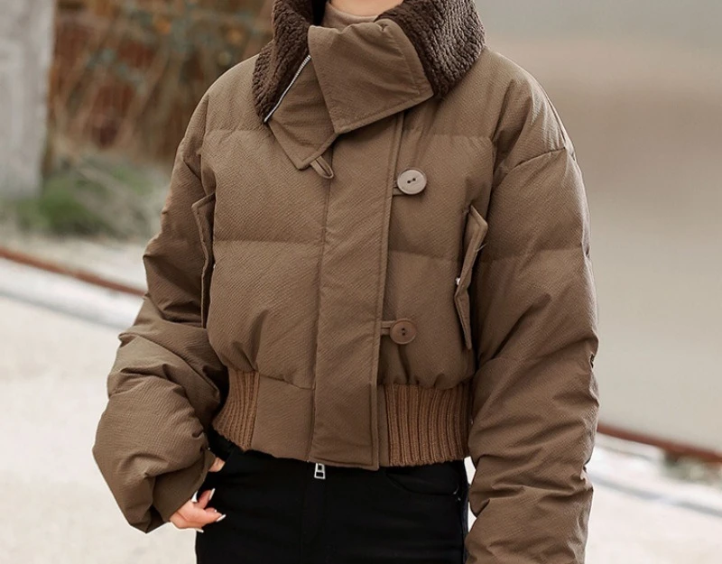 Winter 2025 Short Korean Version Thickened Cotton-padded Jacket Zipper Women's Coat