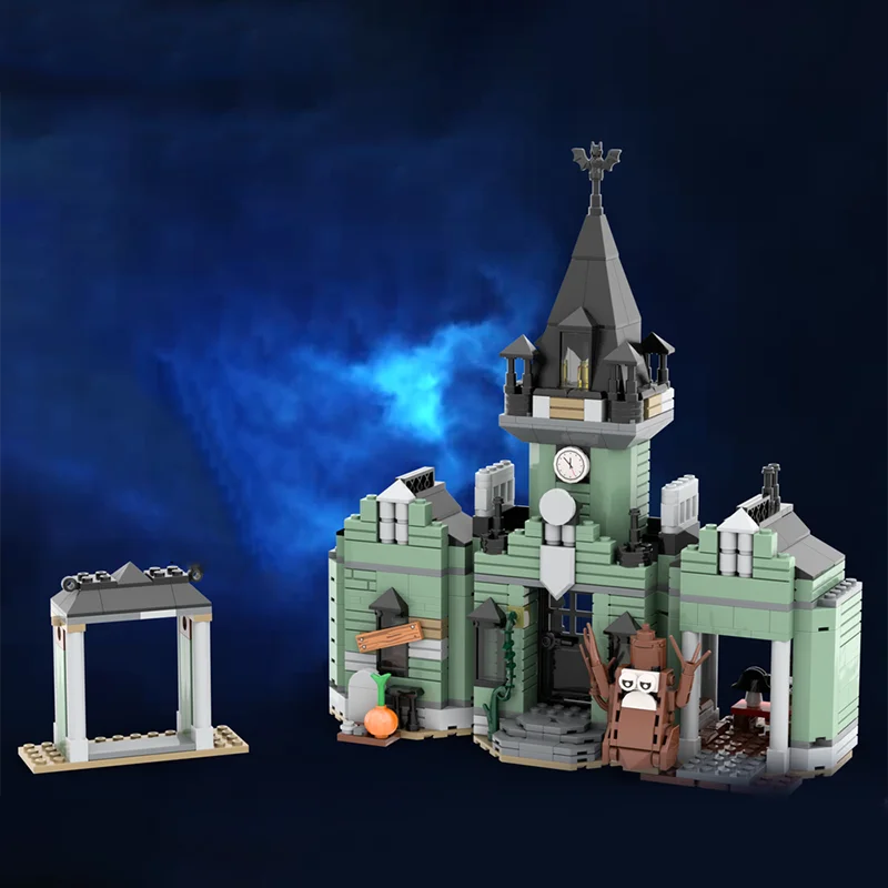 

598PCS MOC Creative Model Frankenstein Manor Haunted Mansion Build Building Blocks Collectible Display DIY Puzzle Gift Bricks
