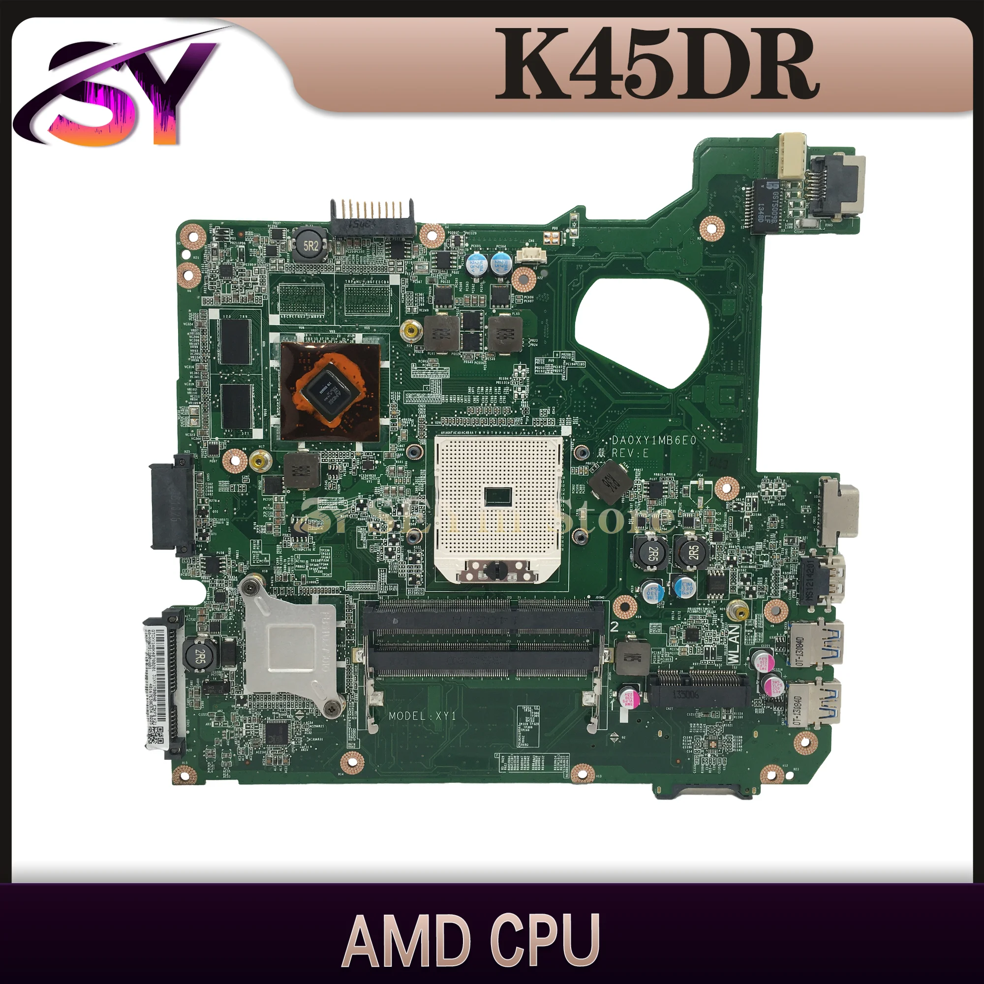 

Mainboard DA0XY1MB6E0 For ASUS K45DR K45D A45DR K45DE A45DE R400D R400DR Laptop Motherboard AMD GPU