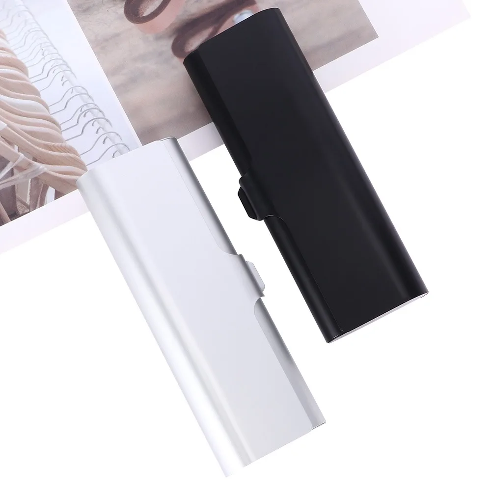 1Pcs Slim Matte Hard Metal Spectacles Glasses Protection Black Silver Eyeglasses Case Travel Portable Holder Box Gifts