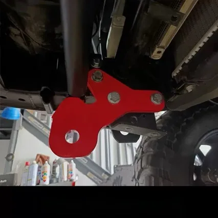 For To yota LC76LC71LC78LC79 Reinforced Front Trailer Hook, Rescue Towing Hook, Red\ Black
