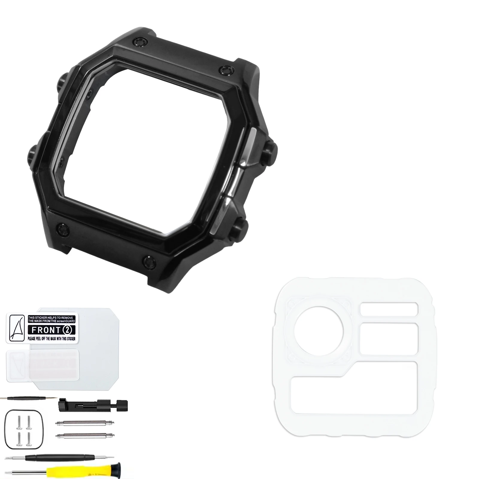 Royale Upgrade Mod Compatible with Casio AE1200 Watch Case Faceplate Combo 316LSS Matte Black Case Metal Watch Dial Parts view 6