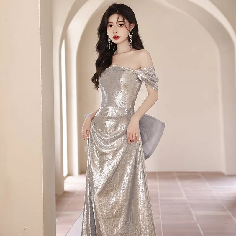 

off-Shoulder Women's New Elegant Host Dress