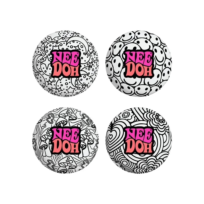 Needoh Press-Doh Fidget Toy Magic Squeeze Color Changing Core Doodle Design Stress Relief Portable Sensory Play Hand Exercise view 2
