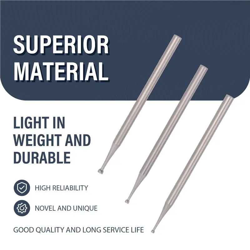 AEE8-6 Pcs Open Mouth Cup Burr - 3/32 Inch Shank Jewelry Setting Cup Burs Wire Rounder Bits Lapidary Making Bits (008-023)