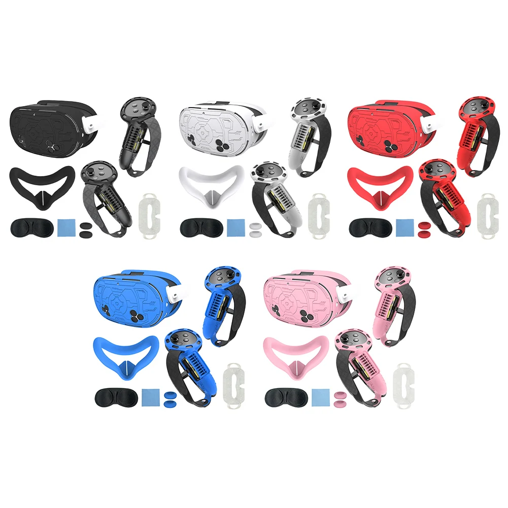 

7Pcs VR Accessories Protective Cover Anti-Scratch for Meta Quest 3S VR Headset Accessories Set Controller Grips Cover Lens Cover