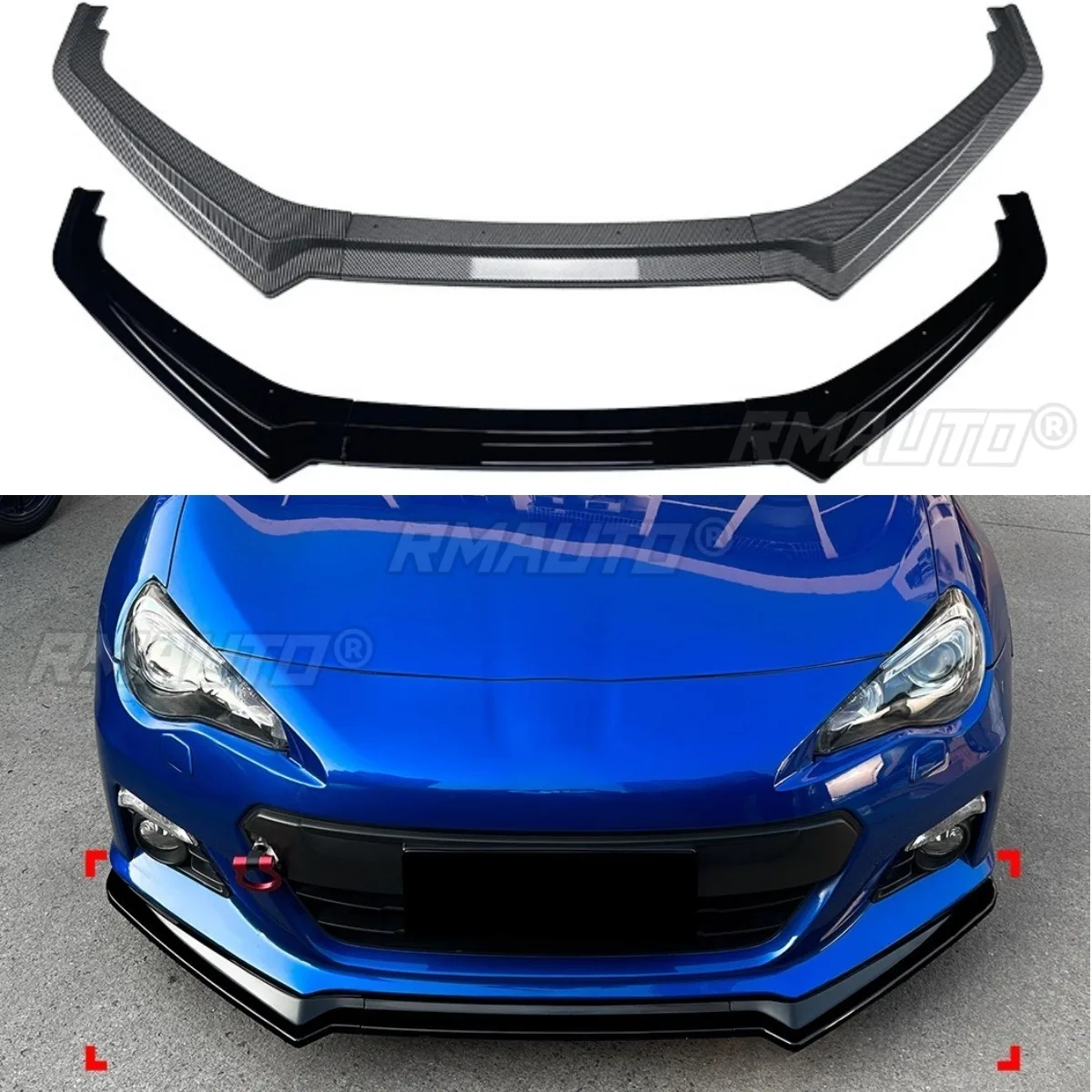 

Car Front Bumper Lip Splitter Diffuser Spoiler Bumper Protector Cover Body Kit For Subaru BRZ 2013-2016 Exterior Accessories