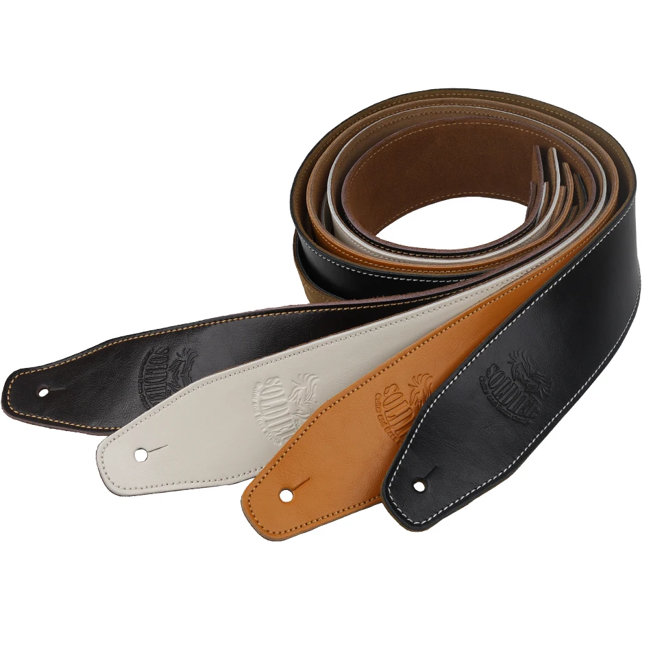 Adjustable Genuine Leather Guitar Strap For Acoustic Electric Guitar Bass Belt Guitar Accessories