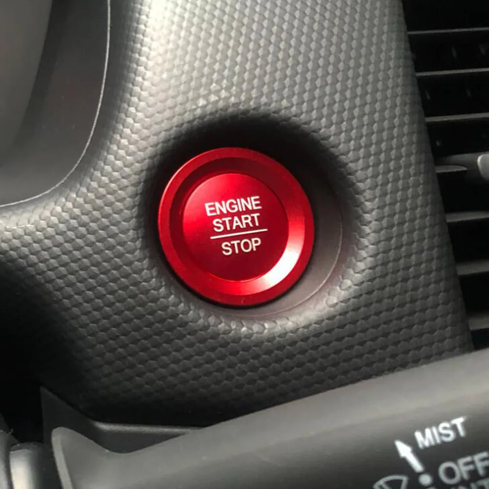 Car Engine Start One Click Push Start Button Cover Trim Auto Interior Accessories For Honda Fit Jazz 2020 2021 2022 2023 2024