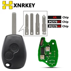 XNRKEY 2 кнопки дистанционного ключа автомобиля для Renault Duster Modus Clio 3 Twingo DACIA Logan Sandero Kangoo 433 МГц PCF7947 PCF7961MChip