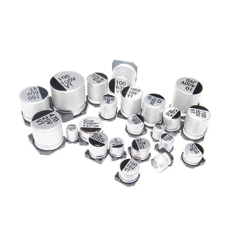 10PCS SMD Aluminum Electrolytic Capacitor 6.3V 10V 16V 25V 35V 50V 1UF 2.2UF 4.7UF 10UF 22UF 47UF 100UF 220UF 330UF 470UF 1000UF