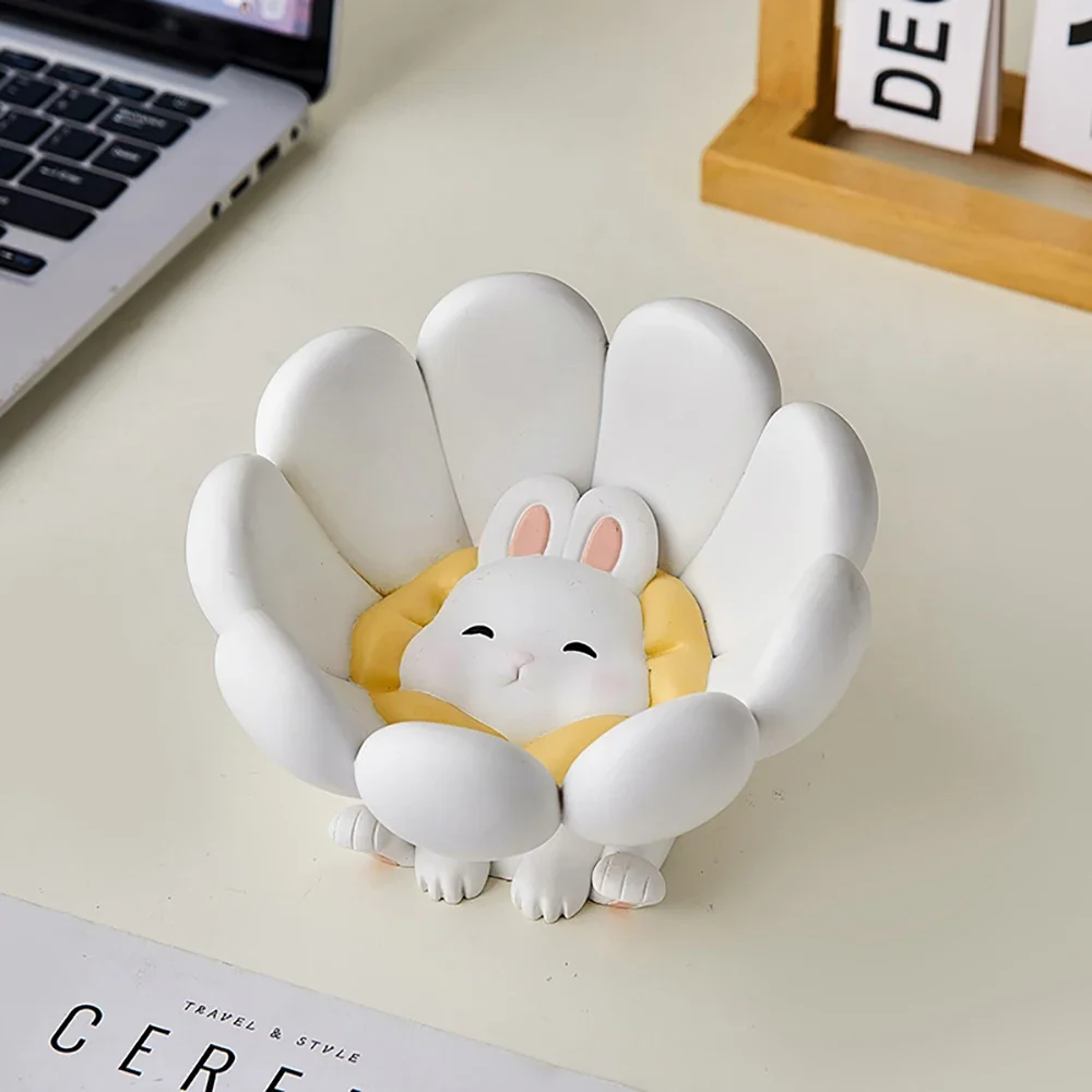 Creative Rabbit Ornaments Home Decoration Ceramic Wine Cabinet Office Desktop Small Ornaments Desktop Storage Small Ornaments