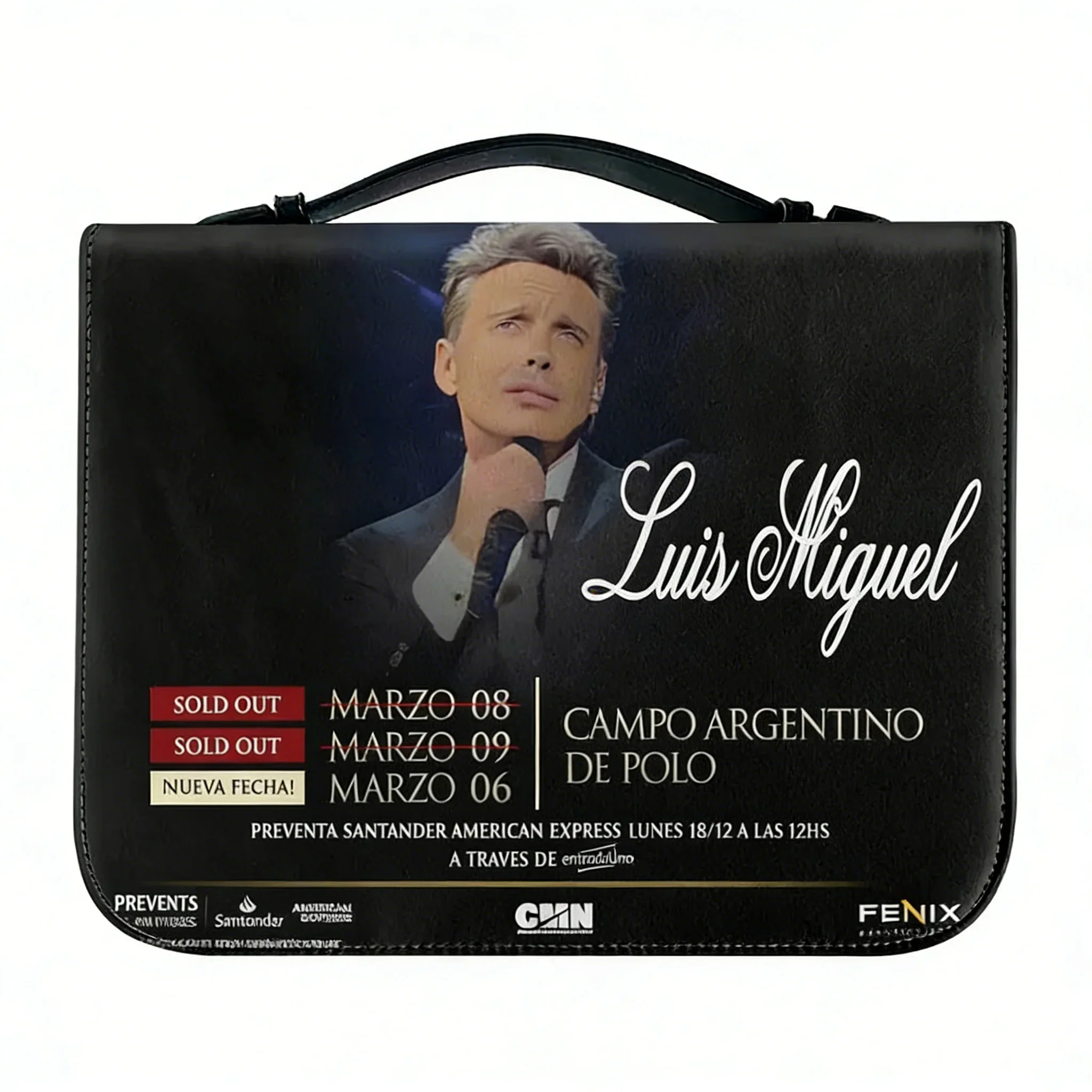 

Luis Miguel Mexico Singer Bible Bags Christian Gifts Personalized Cover Bible Pack Waterproof Leather Bag Pockets Package Case