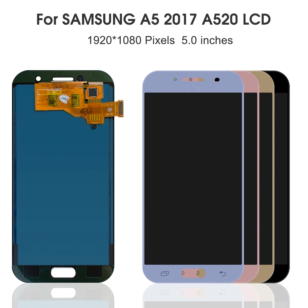 A520 Display Screen for Samsung Galaxy A5 2017 A520 A520F A520F/DS Lcd Display Touch Screen Digitizer Replacement