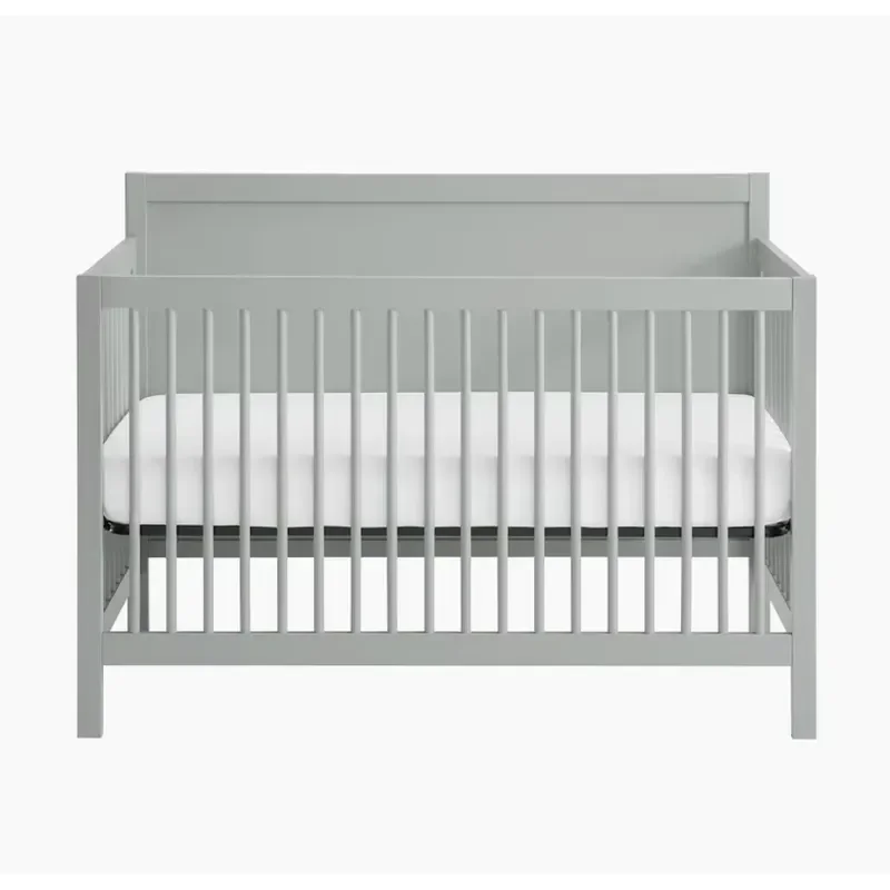 4 in 1 Convertible Solid Wood Crib Modern Design Baby Bed Nursery Furniture Multifunctional Infant Sleeping Cot for Bedroom