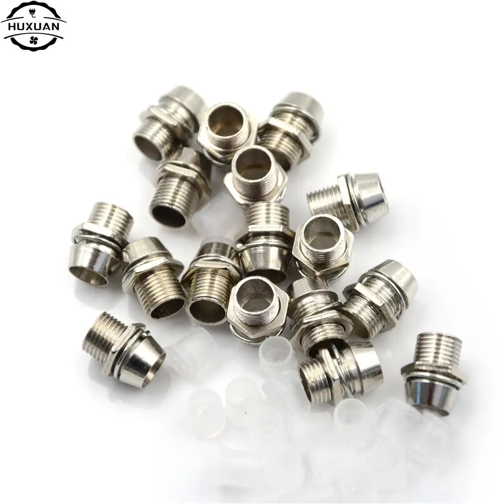 New 20pcs/pack Copper 5mm Light Emitting Diode LED Holder Mount Panel Display Thread Mount Holder Size 8mm Wholesale