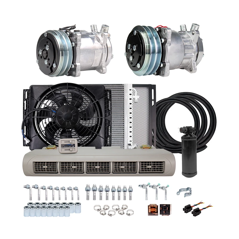 

Универсальный комплект испарителя переменного тока — совместимый с грузовиками/автобусами/фургонами/приводом | Прочная система охлаждения | Алюминий-Медный C