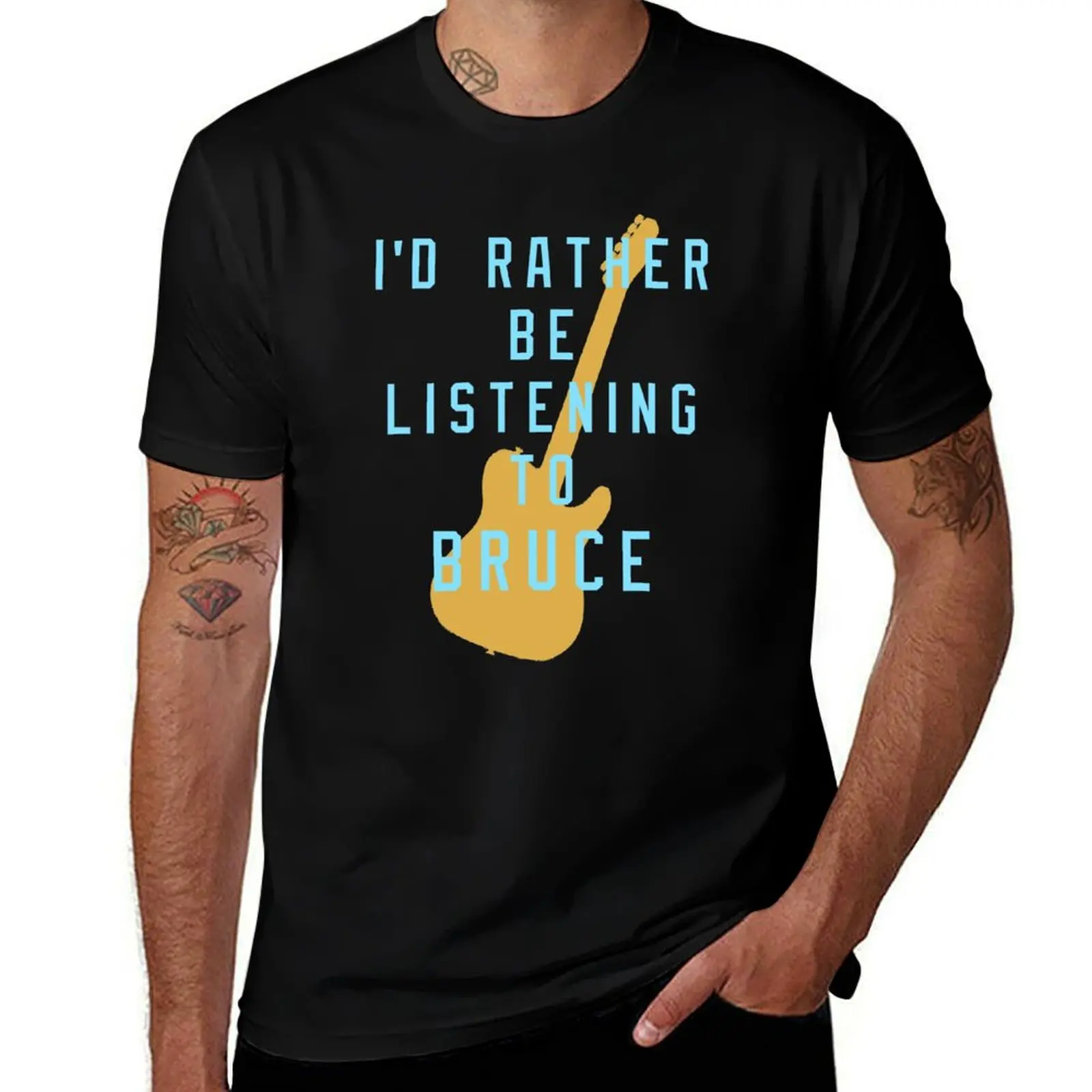 I'd Rather Be Listening to Bruce T-Shirt Casual Daily Graphic Tee T-Shirt